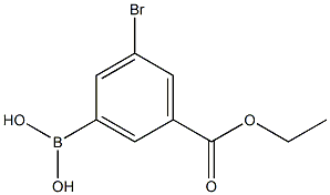 3-硼-5-溴苯甲酸乙酯,913835-88-8,结构式
