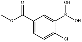2-CHLORO-5-(METHOXYCARBONYL)BENZENEBORONIC ACID 98 化学構造式