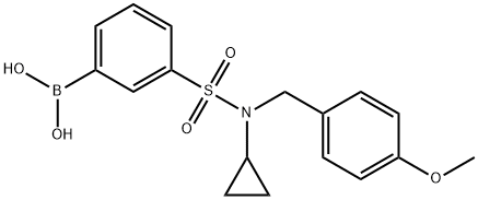 3-[N-环丙基-N-(4-甲氧基苄基)磺酰胺]苯基硼酸, 913836-07-4, 结构式