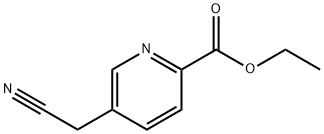 Ethyl 5-(cyanomethyl)-2-pyridinecarboxylate 化学構造式