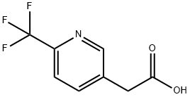 2-(トリフルオロメチル)ピリジン-5-酢酸 化学構造式