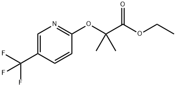 Ethyl 2-methyl-2-[[5-(trifluoromethyl)pyridin-2-yl]oxy]propanoate Struktur