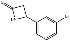 4-(3-溴苯基)氮杂环丁烷-2-酮, 91391-58-1, 结构式