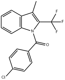 (4-Chlorophenyl)(3-methyl-2-(trifluoromethyl)-1H-indol-1-yl)methanone|3-甲基-2-三氟甲基-1-(4-氯苯甲酰)吲哚