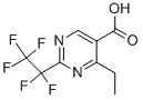 4-ETHYL-2-PENTAFLURO ETHYL PYRIMIDINE-5-CARBOXYLIC ACID 化学構造式