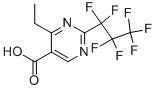 4-ETHYL-2-HEPTAFLUOROPROPYL-PYRIMIDINE-5-CARBOXYLIC ACID 化学構造式
