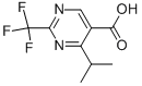 4-ISOPROPYL-2-TRIFLUOROMETHYL PYRIMIDINE-5-CARBOXYLIC ACID Structure