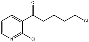 2-クロロ-3-(5-クロロバレリル)ピリジン 化学構造式