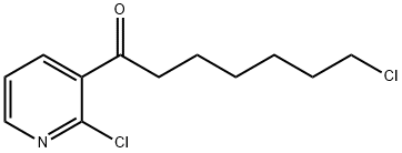 2-クロロ-3-(7-クロロヘプタノイル)ピリジン 化学構造式