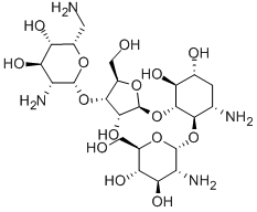 91421-96-4 4-O-(2-Amino-2-deoxy-α-D-glucopyranosyl)-5-O-[3-O-(2,6-diamino-2,6-dideoxy-β-L-idopyranosyl)-β-D-ribofuranosyl]-3-amino-2,3-dideoxy-D-myo-inositol