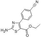 ETHYL 2-AMINO-4-(4-CYANO)PHENYL THIAZOLE-5-CARBOXYLATE 结构式
