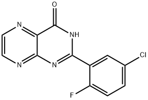 2-(5-氯-2-氟苯基)蝶啶-4(3H) - 酮, 914289-59-1, 结构式