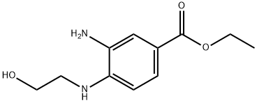 Ethyl 3-amino-4-[(2-hydroxyethyl)amino]benzoate 化学構造式