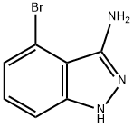 4-ブロモ-1H-インダゾール-3-アミン 化学構造式