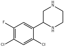 2-(2,4-DICHLORO-5-FLUOROPHENYL)PIPERAZINE Structure