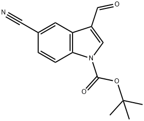 1-Boc-5-cyano-3-formylindole Structure
