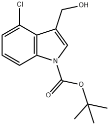 1-Boc-4-chloro-3-hydroxymethylindole Struktur