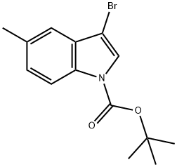 1-BOC-3-溴-5-甲基吲哚 结构式