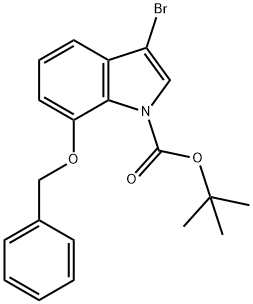 1-BOC-7-苄氧基-3-溴吲哚,914349-40-9,结构式