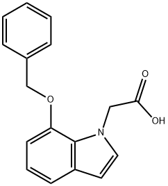 (7-ベンジルオキシインドール-1-イル)酢酸 化学構造式