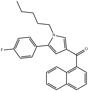 (5-(4-fluorophenyl)-1-pentyl-1H-pyrrol-3-yl)(naphthalen-1-yl)Methanone Struktur