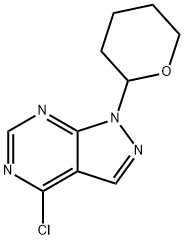 4-氯-1-(四氢-2H-吡喃-2-基)-1H-吡唑并[3,4-D]嘧啶, 91446-15-0, 结构式