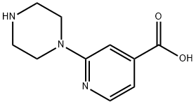 4-Pyridinecarboxylic acid, 2-(1-piperazinyl)- Struktur
