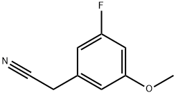 (3‐フルオロ‐5‐メトキシフェニル)アセトニトリル 化学構造式