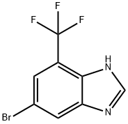 6-ブロモ-4-(トリフルオロメチル)-1H-ベンズイミダゾール 化学構造式