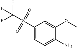 2-methoxy-4-(trifluoromethylsulfonyl)benzenamine Struktur