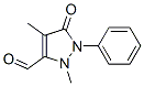 2,4-DIMETHYL-5-OXO-1-PHENYL-2,5-DIHYDRO-1H-PYRAZOLE-3-CARBALDEHYDE,,结构式