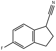 2,3-DIHYDRO-5-FLUORO-1H-INDENE-1-CARBONITRILE Struktur