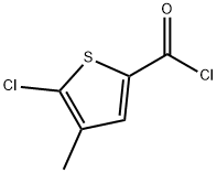 2-Thiophenecarbonylchloride,5-chloro-4-methyl-(9CI) 化学構造式