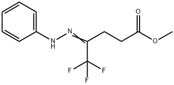 Methyl 5,5,5-trifluoro-4-(2-phenylhydrazono)pentanoate 化学構造式