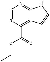 1H-吡咯并[2,3-D]嘧啶-4-羧酸乙酯,915142-91-5,结构式