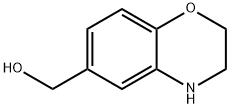 3,4-ジヒドロ-2H-1,4-ベンゾキサジン-6-イルメタノール 化学構造式