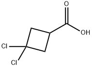 3,3-DICHLOROCYCLOBUTANECARBOXYLIC ACID 化学構造式