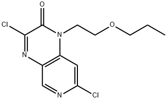 3,7-Dichloro-1-(2-propoxyethyl)-1H,2H-pyrido-[3,4-b]pyrazin-2-one Struktur
