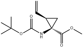 (1R,2R)-Methyl 1-(tert-butoxycarbonylaMino)-2-vinylcyclopropanecarboxylate,915317-20-3,结构式