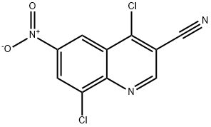 4,8-二氯-6-硝基喹啉-3-甲腈, 915369-46-9, 结构式