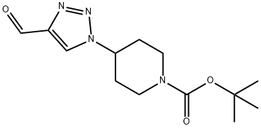1-Piperidinecarboxylic acid, 4-(4-forMyl-1H-1,2,3-triazol-1-yl)-, 1,1-diMethylethyl ester Struktur