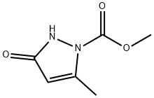 1H-Pyrazole-1-carboxylic  acid,  2,3-dihydro-5-methyl-3-oxo-,  methyl  ester Structure