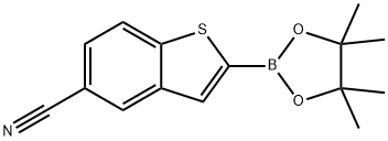 5-CYANOBENZO[B]THIOPHEN-2-YLBORONIC ACID PINACOL ESTER,915402-11-8,结构式