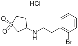 [2-(2-Bromo-phenyl)-ethyl]-(1,1-dioxo-tetrahydrothiophen-3-yl)-amine hydrochloride Structure