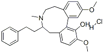 6,7,8,9-tetrahydro-2,12-dimethoxy-7-methyl-6-phenethyl-5H-dibenz[d,f]azonin-1-ol hydrochloride 结构式