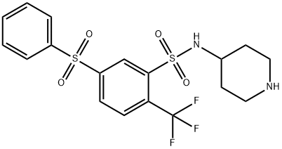 BenzenesulfonaMide, 5-(phenylsulfonyl)-N-4-piperidinyl-2-(trifluoroMethyl)- Structure