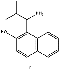 1-(1-AMINO-2-METHYL-PROPYL)NAPHTHALEN-2-OL HYDROCHLORIDE,915781-03-2,结构式