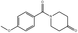 1-(4-甲氧基苯甲酰基)-4-哌啶酮 结构式
