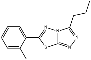 6-(2-methylphenyl)-3-propyl[1,2,4]triazolo[3,4-b][1,3,4]thiadiazole 结构式