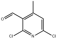 2,6-Dichloro-4-methylpyridine-3-carboxaldehyde 化学構造式